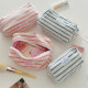 Korean striped towel makeup bag women's cosmetic storage bag tofu bag travel carry-on bag in-house bag