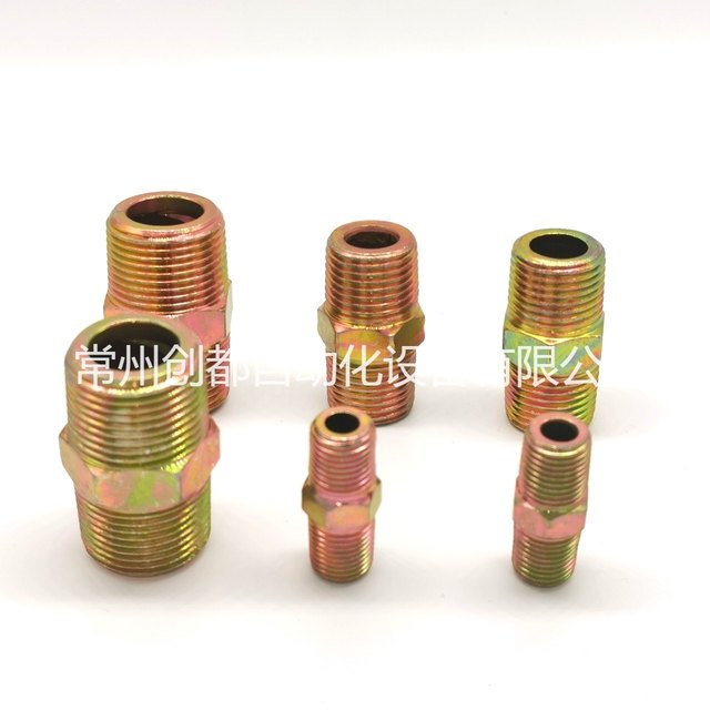Hydraulic outer wire through direct carbon steel high pressure ZGRPT threaded teeth color zinc AC type D type O type 2346 minute 1 inch