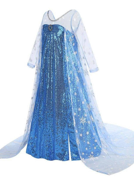 艾莎公主裙女童夏季万圣节爱莎连衣裙子冰雪奇缘衣服elsa艾沙礼服 — 3