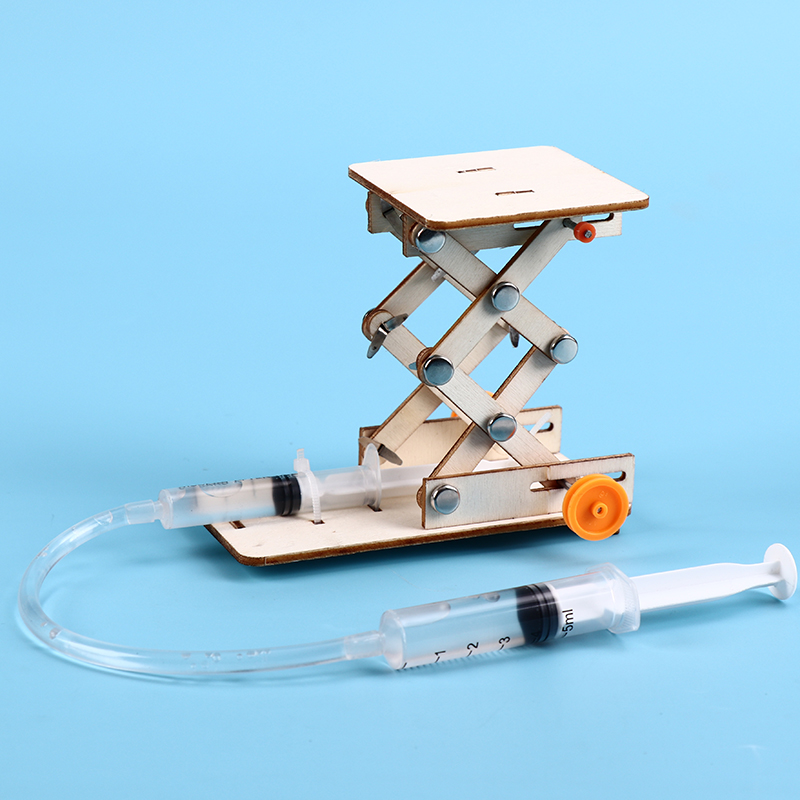 DIY 유압 리프팅 플랫폼 크레인 리프팅 플랫폼 모델 기술 소규모 생산 작은 발명 어린이 수제 장난감