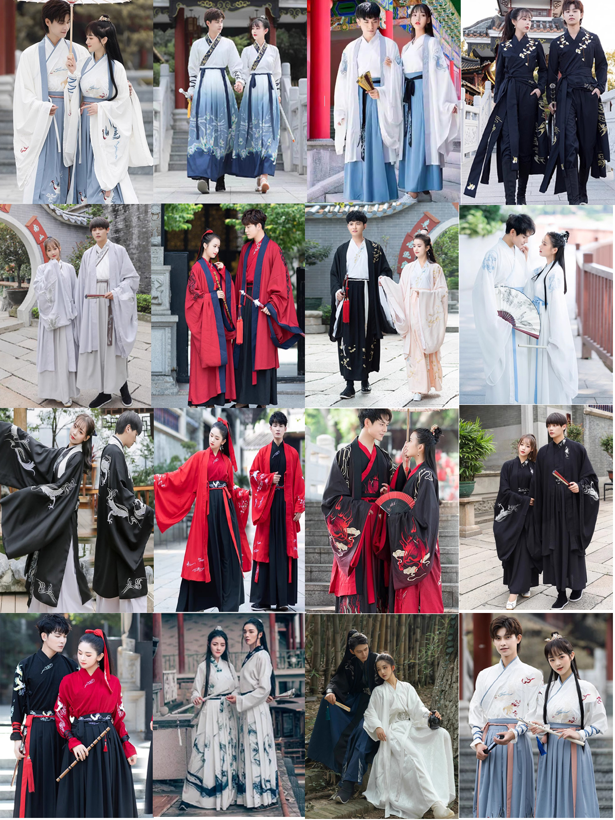RENTAL OF HANFU FOR MEN AND WOMEN COUPLES AUTUMN GAMES OPENING CEREMONY COSTUMES CHORUS GRADUATION PHOTOS PERFORMANCE COSTUMES RENTAL