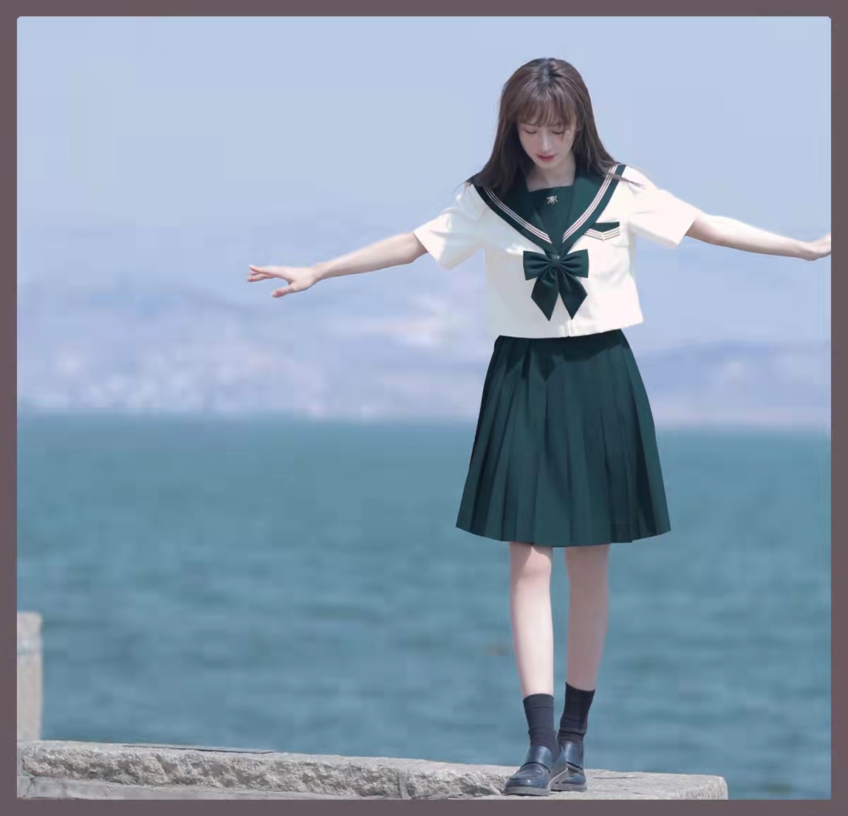 RENTAL JK UNIFORM STUDENT SCHOOL UNIFORM SUMMER 2023 NEW JAPANESE SHORT SLEEVE PLEATED SKIRT GRADUATION PHOTO SET RENTAL