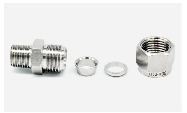 304 stainless steel card socket connector, gas source direct terminal, single and double card socket connector, steel pipe card socket instrument connector