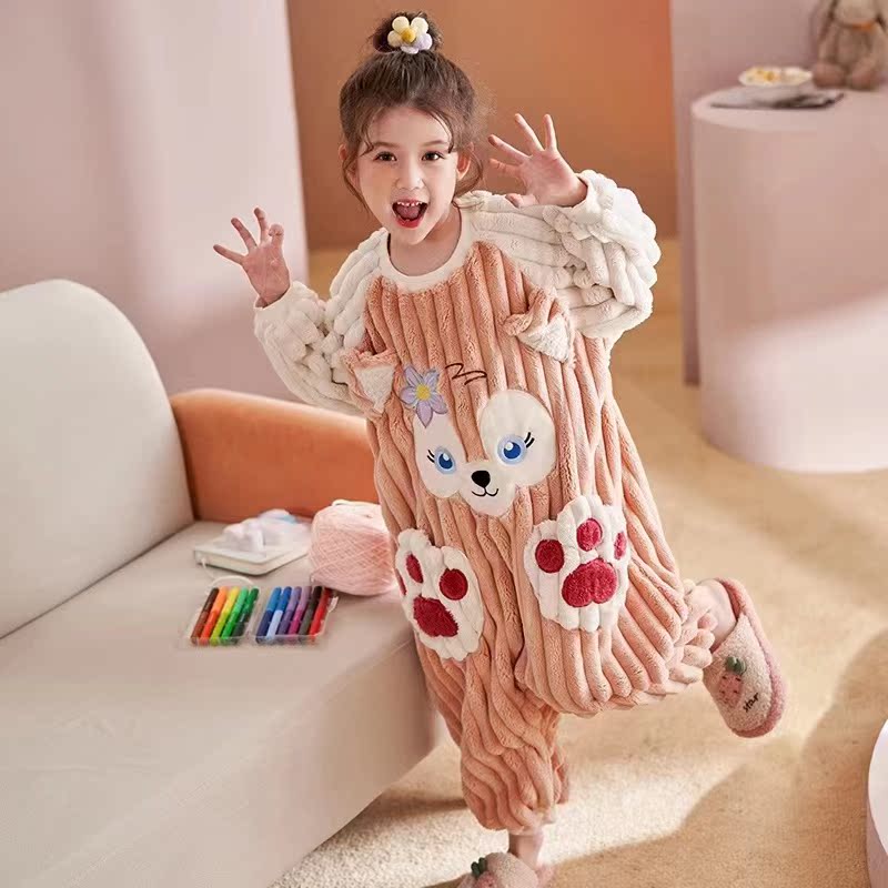JAPAN PURCHASING GP ULTRAMAN CHILDRENS ONE-PIECE PAJAMAS CARTOON WINTER THICKENED WARM CUTE CORAL VELVET LOUNGEWEAR