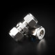 304/316 stainless steel clamp sleeve straight through the middle joint equal diameter two-way clamp sleeve two-way variable diameter reducer instrument tube 8