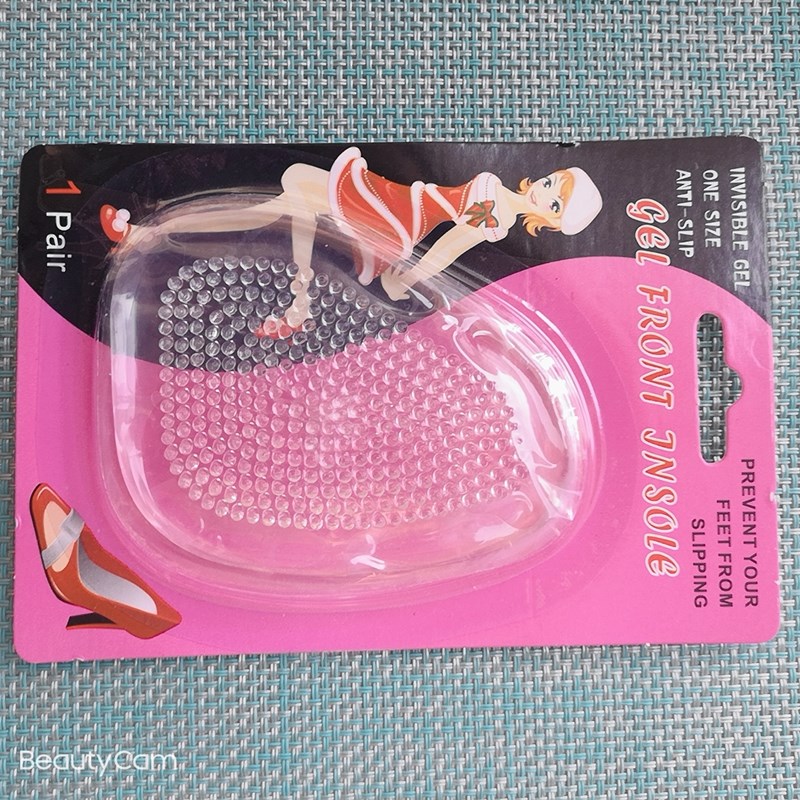 SILICONE HALF-SIZE PAD FOREFOOT PAD HEEL STICKER FRONT HALF-PAD FRONT INSOLE TRANSPARENT LATEX WOMENS HIGH HEELS 10 PAIRS OF