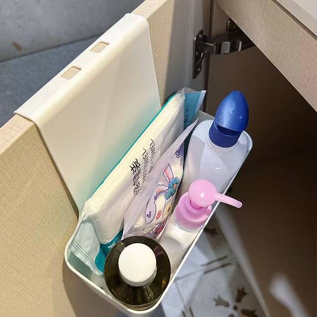 挂篮柜门收纳盒免打孔浴室厨房卫生间收纳架挂门后置物架收纳神器