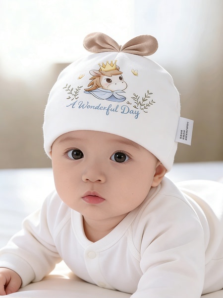 新生婴儿胎帽a类纯棉无骨初生宝宝帽子小月龄春夏秋季双层护囟门