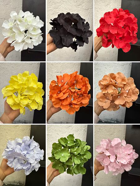 仿真大叶片绣球花头 婚礼堂酒店背景花墙插花路引花排拱门打底花