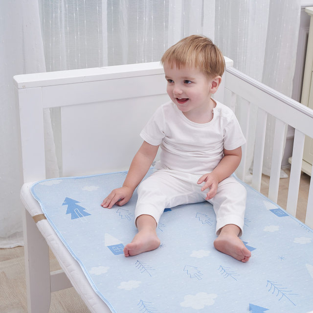 Mercury Home Textile Crib Ice Silk Cool Baby Bed Single Soft Foot Kindergarten Foldable Cool Baby Clearance