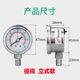 Y40BF Y50BF-ZT stainless steel pressure gauge Axial pressure gauge 10bar 10*1 1/8 Pressure reducing valve