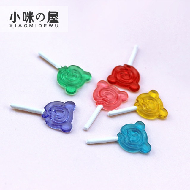 娃屋ob11配件微缩彩色棒棒糖模型迷你树脂小摆件创意食玩玩具D147