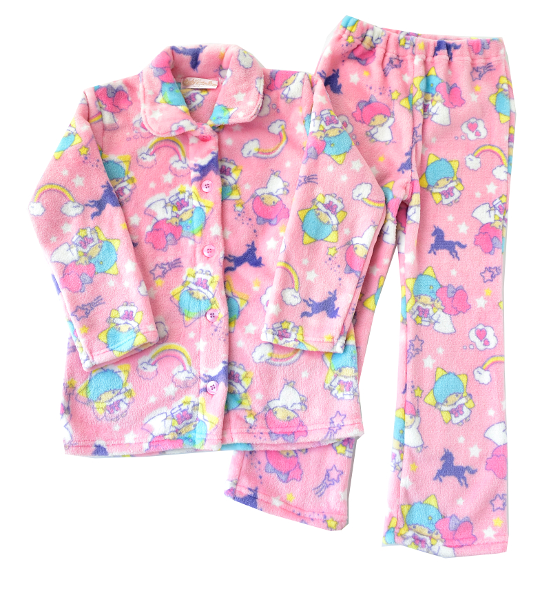 GEMINI KITTEN FLANNEL SET 110-130 DAY SINGLE GIRL AUTUMN AND WINTER WARM HOME WEAR PAJAMAS PANTS