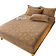 Milk velvet bed cover thickened plus velvet cotton single piece bed sheet protective cover 2023 new winter coral velvet bed cover