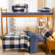 Student dormitory bed three-piece set winter milk velvet 2024 new thickened coral velvet plus velvet quilt cover bed sheets for people