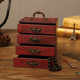Ancient style retro jewelry box exquisite jewelry storage box high-end dressing box wooden jewelry hand decoration box
