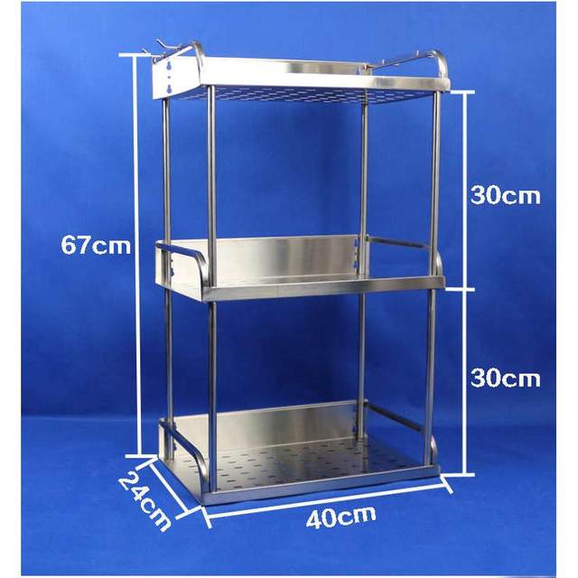 Kitchen stainless steel storage rack floor-standing multi-layer wall hanging rack storage rack debris shelf balcony bathroom storage rack