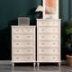 American style chest of drawers solid wood storage cabinet bedroom bedside table complete living room TV side cabinet multi-layer chest of drawers against the wall