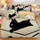 Bedding full cotton four-piece set cartoon cute cat home student dormitory quilt cover bed sheet children three-piece set