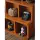 Multi-grid partition storage box wall-mounted antique shelf cultural ornaments display rack wooden retro zakka cabinet ladder shape