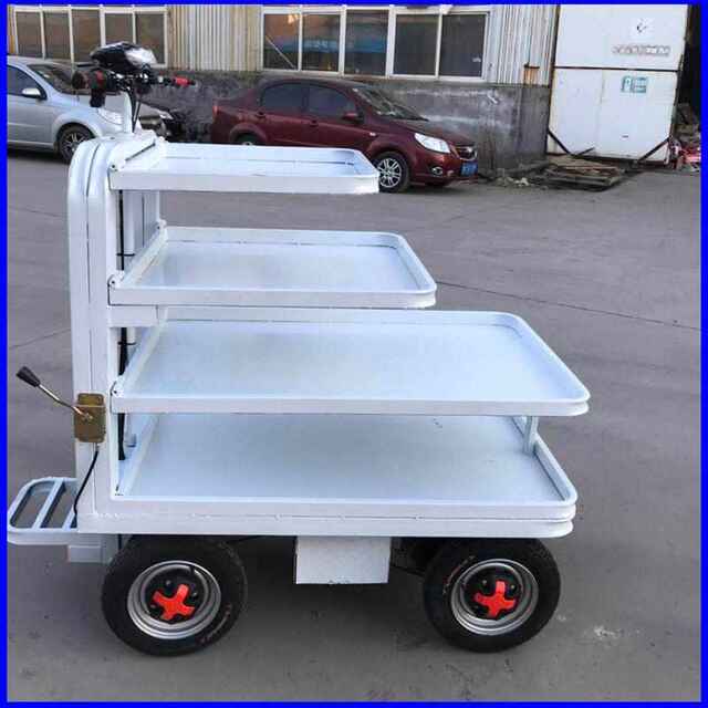 Logistics turnover four-wheel tool truck Warehouse handling flatbed truck Electric flatbed four-wheel truck Source supply