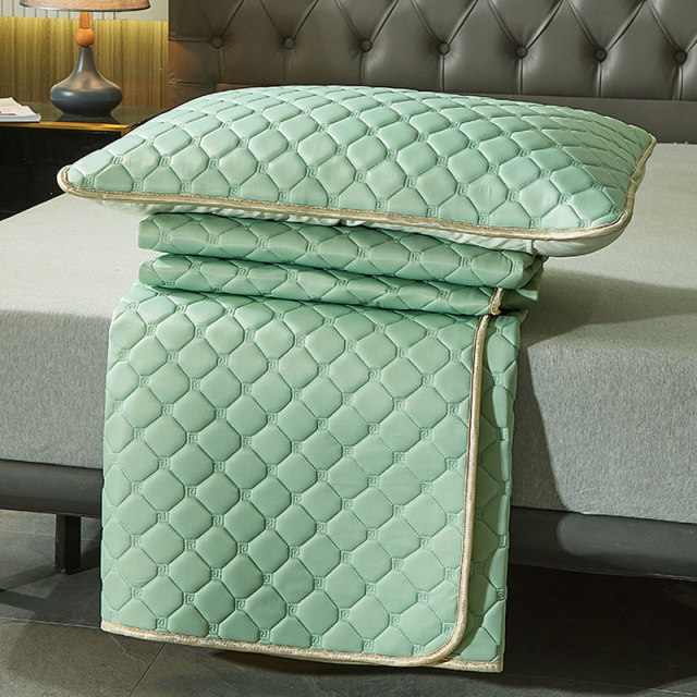 Latex ice silk mat sheet three-piece set summer washable student dormitory single air conditioning soft mat summer