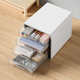 Drawer type transparent desktop storage box workstation A4 file storage rack office desk four-layer storage cabinet