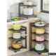 Kitchen storage rack countertop cabinet cabinet storage hanger wall hanging dual-purpose pot rack corner sink pot rack