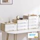 New lock desktop storage box drawer solid wood office desk organization cabinet multi-layer debris storage cabinet wooden