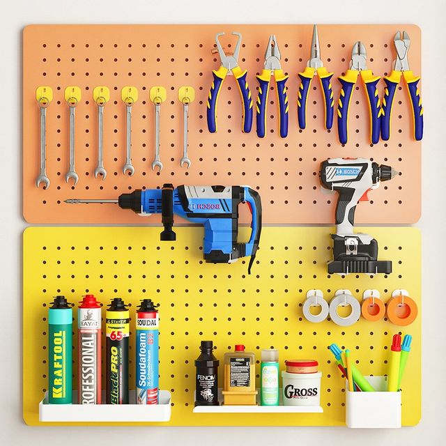 New hot-selling hardware tools storage hole board wall storage rack metal custom partition display rack accessories