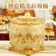 European-style living room household trash can with lid move to a new home high-end resin trash can creative desktop storage barrel