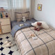 All cotton college dormitory single bed three-piece set pure cotton sheet quilt cover mattress a complete set of six bedding