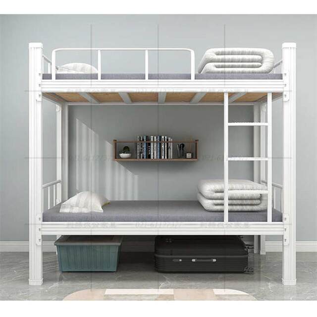 Bunk beds for students dormitory, high and low beds for employees dormitory, iron frame bed apartment, 1.2 meters double bed linen