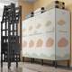 Open-door type simple wardrobe with no installation and folding stacked thick steel butler 25 bedroom rental house easy to hang storage