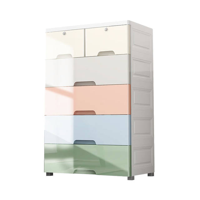 Thickened drawer storage cabinet 68cm wide household storage box multi-layer plastic living room children's wardrobe storage cabinet