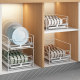 Kitchen pull-out basket b installation cabinet pull-out type dishes storage rack drawer bowls and plate drain slide rail storage