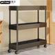 Clutch storage rack bathroom door storage cabinet narrow floor-standing storage rack kitchen gap extremely narrow thin cabinet