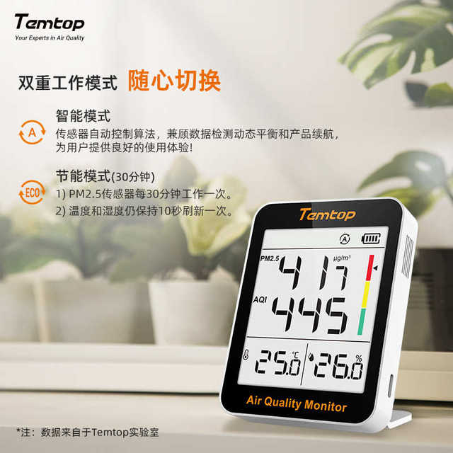 Elitech S1 Up air quality pm2.5 monitor for household indoor electronic digital temperature and humidity
