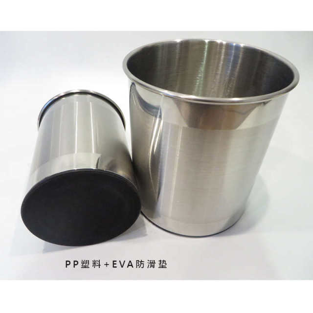 Stainless steel trash can kitchen living room household uncovered rotary storage barrel round barrel desktop multi-function storage barrel