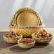 Bamboo weaving storage basket winnowing basket household sieve round bamboo products farmhouse basket fruit basket washing round vegetables
