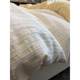 Thickened warm striped pure cotton quilt cover with cotton plus velvet crystal velvet coral velvet bed sheets on the bed four-piece set