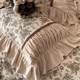 Winter French retro style baby velvet corduroy printed bed skirt four-piece set double-sided velvet quilt cover sheets and bed cover