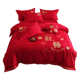 Wedding bedding simple wedding four-piece dowry wedding house wedding quilt big red quilt cover bed sheet wedding bedding
