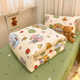 Ins Cotton Small Fresh Cartoon Student Door Three-Piece Set Pure Cotton Quilt Cover Bed Sheet Four-Piece Set Bedding
