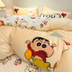 Crayon Shin-shirt on the bed four-piece set of milk velvet autumn and winter season plus velvet children's coral velvet sheets and quilt cover three-piece set