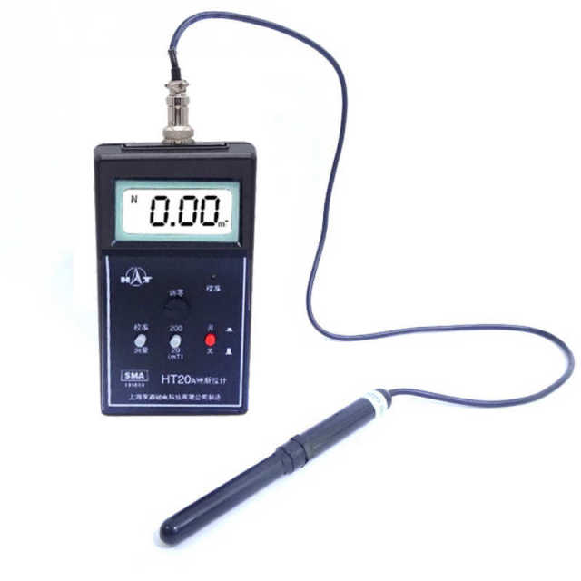 Shanghai Hengtong Weak Magnetic Gauss Meter HT20A Handheld Digital Tesla Meter Remaining Magnetic Field Tester 200mT