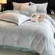 Class A carved milk velvet four-piece set in winter double-sided velvet thickened quilt cover sheet coral velvet warm bedding 4