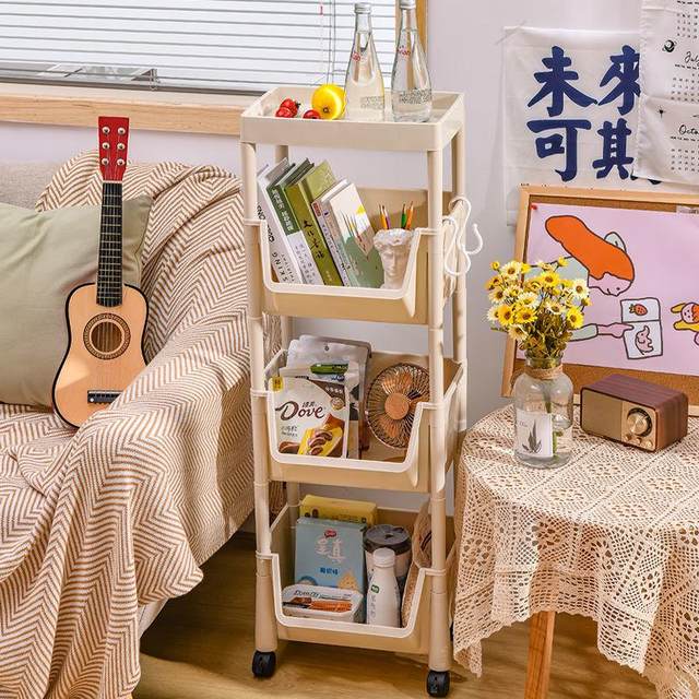 360 degree movable rotary bookshelf floor-standing shelf simple dormitory home bookcase children's desktop storage