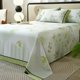 Jade fiber ice silk mat three-piece set summer cool silk bed sheet household double air conditioning mat machine washable soft mat