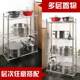 Kitchen rack stainless steel process multi-layer thickening storage dustproof metal simple shoe cabinet storage rack layer heightened